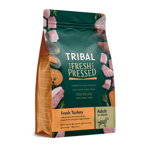 Tribal Fresh Pressed complete diet for Adult Dogs, Turkey recipe 12kg