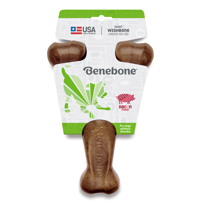 Benebone Wishbone Bacon Chew Toy - For Extra Large Dogs