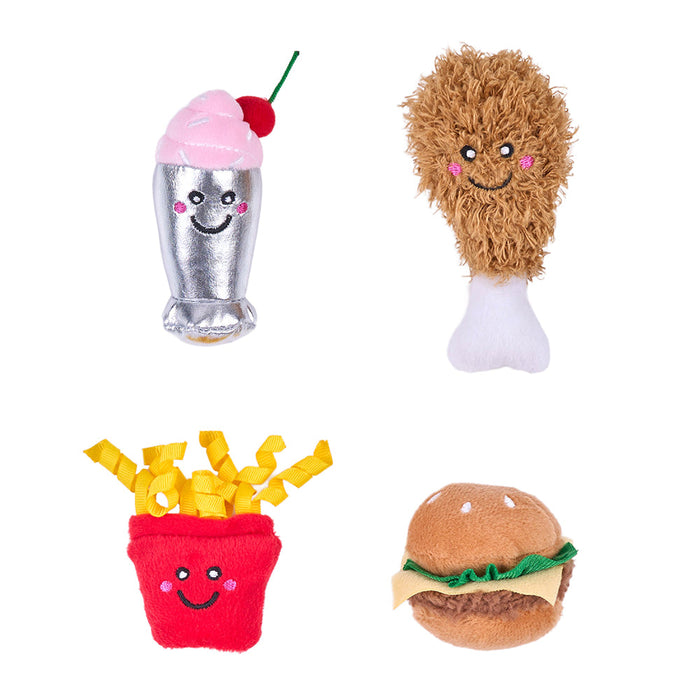 ZippyClaws NomNomz 4-Pack - Fast Foods