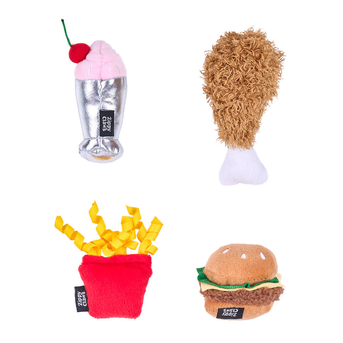 ZippyClaws NomNomz 4-Pack - Fast Foods