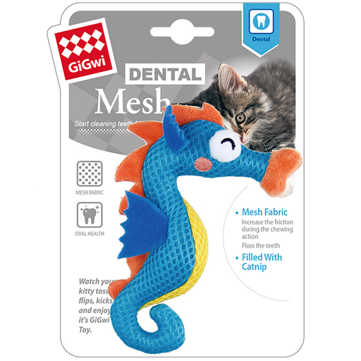 GiGwi Dental Mesh Cat Toy - Seahorse