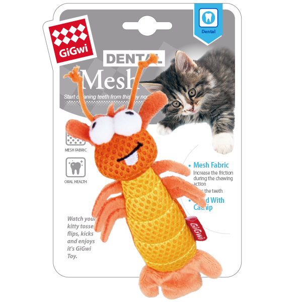 GiGwi Dental Mesh Cat Toy - Shrimp