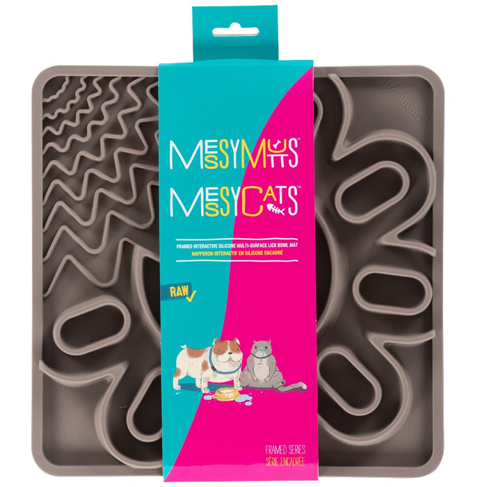 Messy Mutts - Framed Silicone Interactive Multi-Surface Mat (Grey)