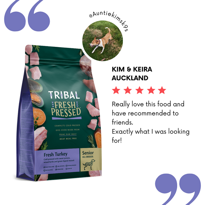 NZ review for Tribal Fresh Pressed Senior/Light dog food