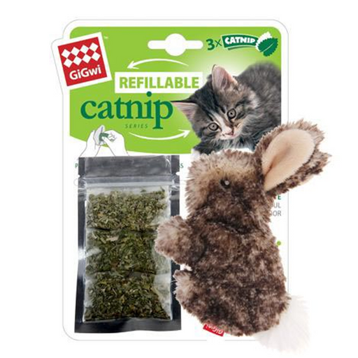 GiGwi Refillable Catnip Natural Toy Rabbit
