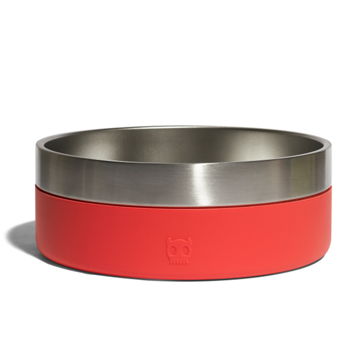 Zee.Dog Tuff Bowl - Coral & Stainless Steel